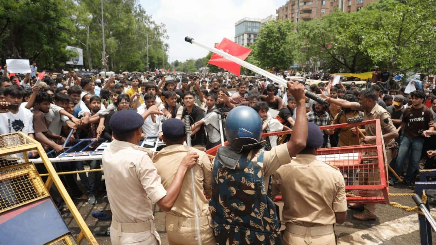 Patna NEET protests demand Pradhan, Shah resignations, 500 FIRs filed