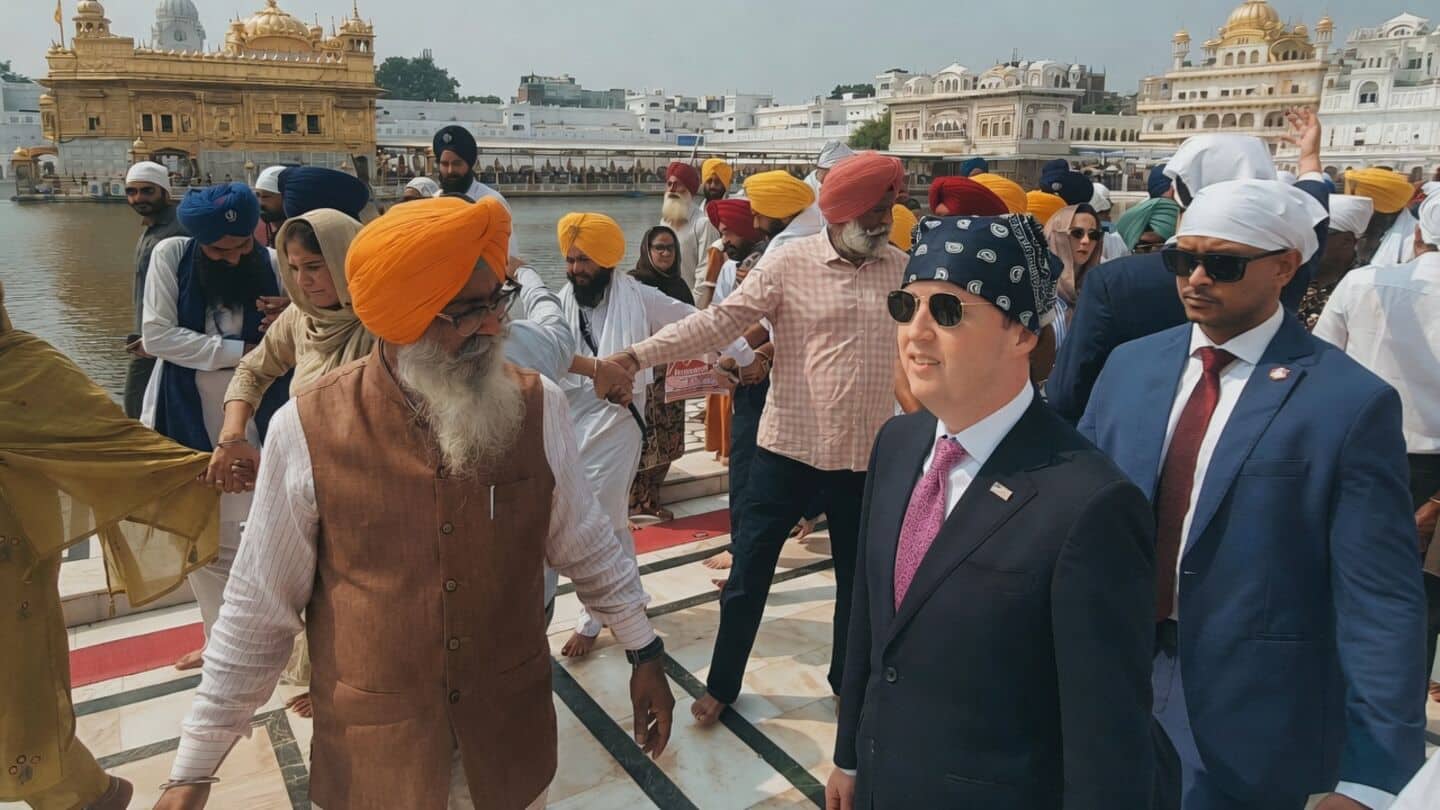 US Ambassador Sergio Gor, senators visit Golden Temple amid protest