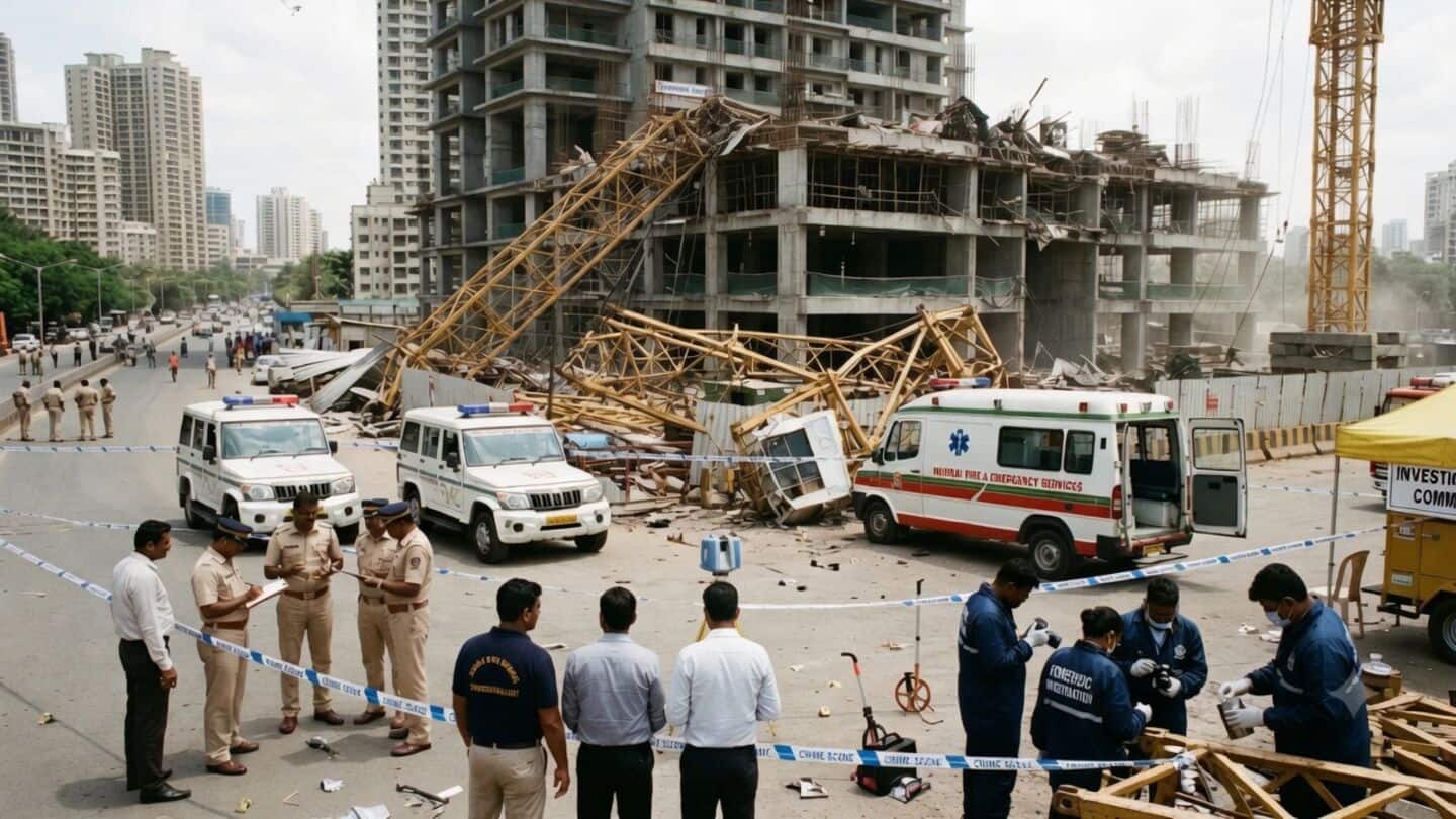 Mira Road JP Infra crane collapse kills 1 worker