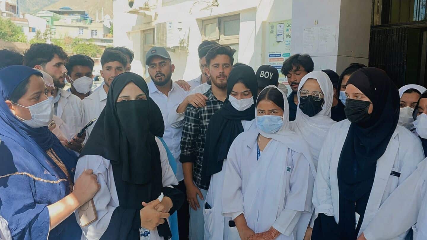 Nursing interns at Government Medical College Doda protest burqa ban