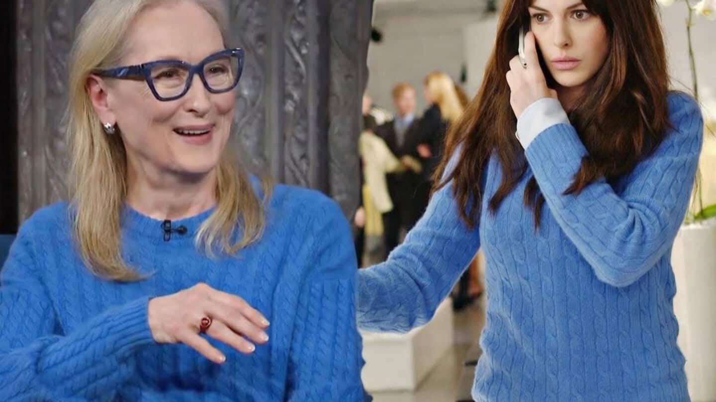 Streep's cerulean sweater launches 'The Devil Wears Prada 2' press