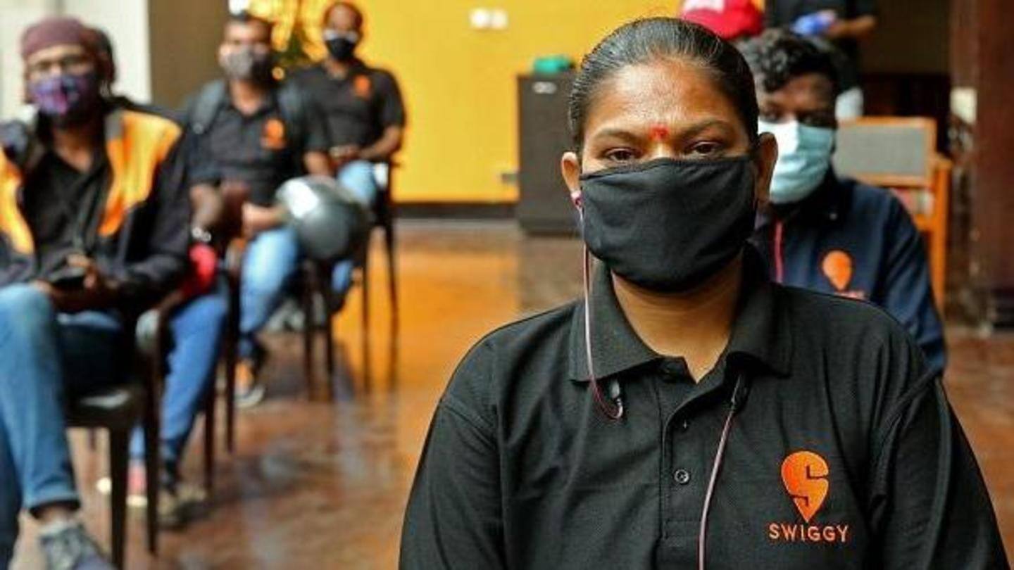 Swiggy incentivizes delivery staff with free vaccines and loss-of-pay coverage Swiggy incentivizes delivery staff with free vaccines and loss-of-pay coverage