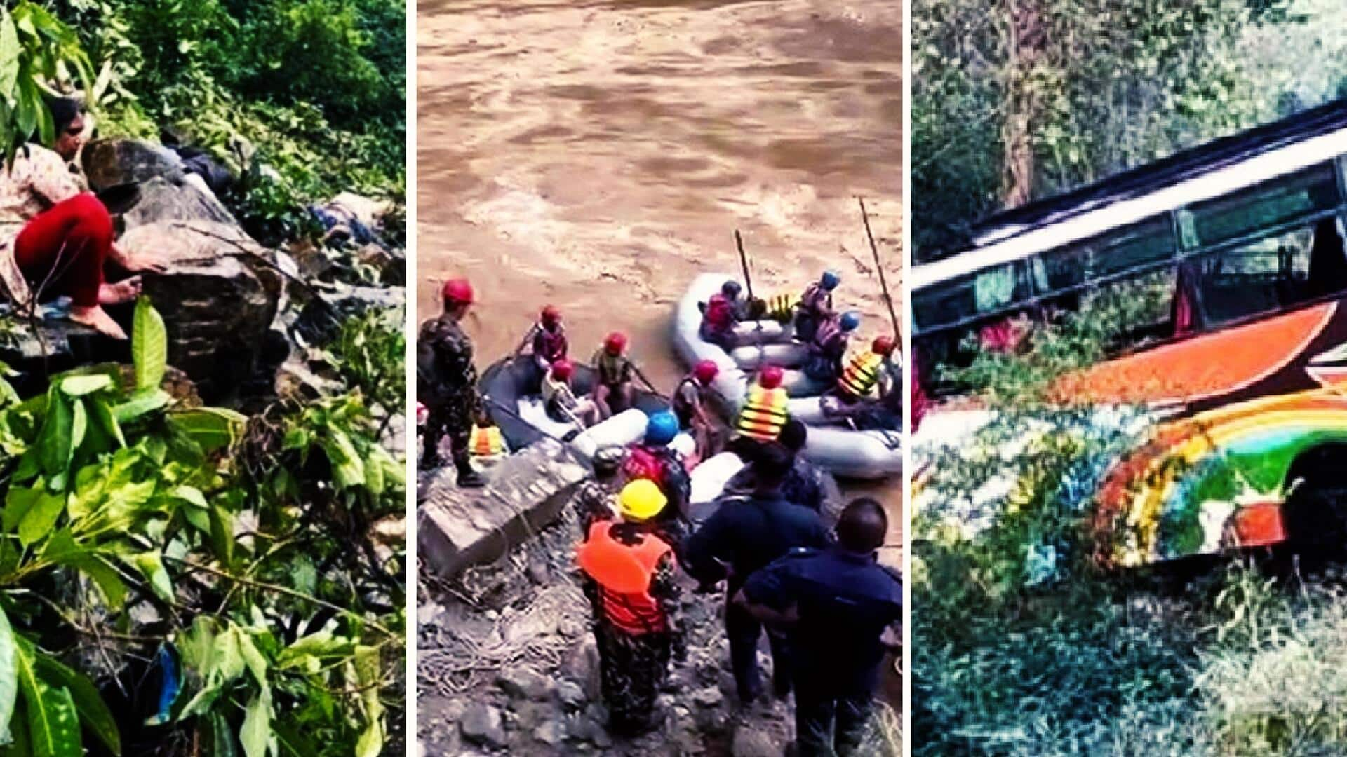 Indian bus plunges into river in Nepal; 11 killed 