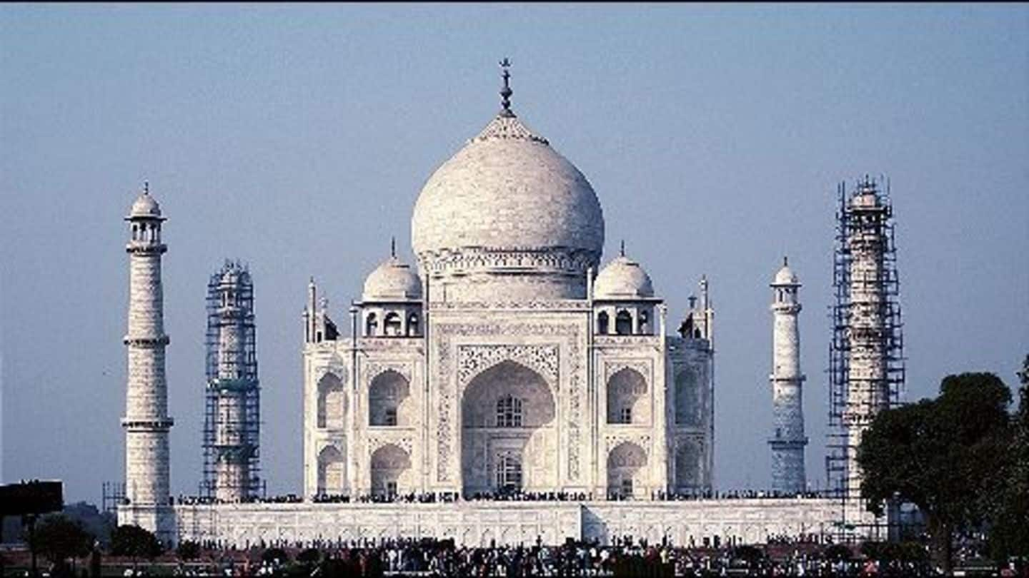 Taj Mahal minaret’s pinnacle being restored