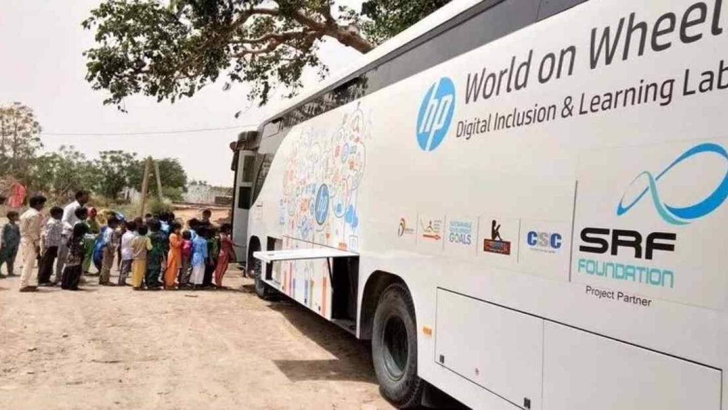 This traveling computer-classroom will reach 65,000 children in MP villages