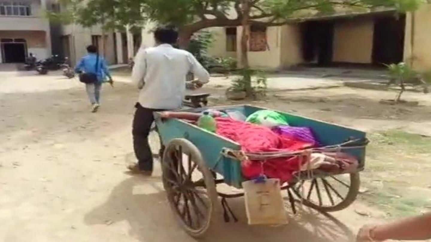 Denied ambulance, UP man ferries wife to hospital in vegetable-cart