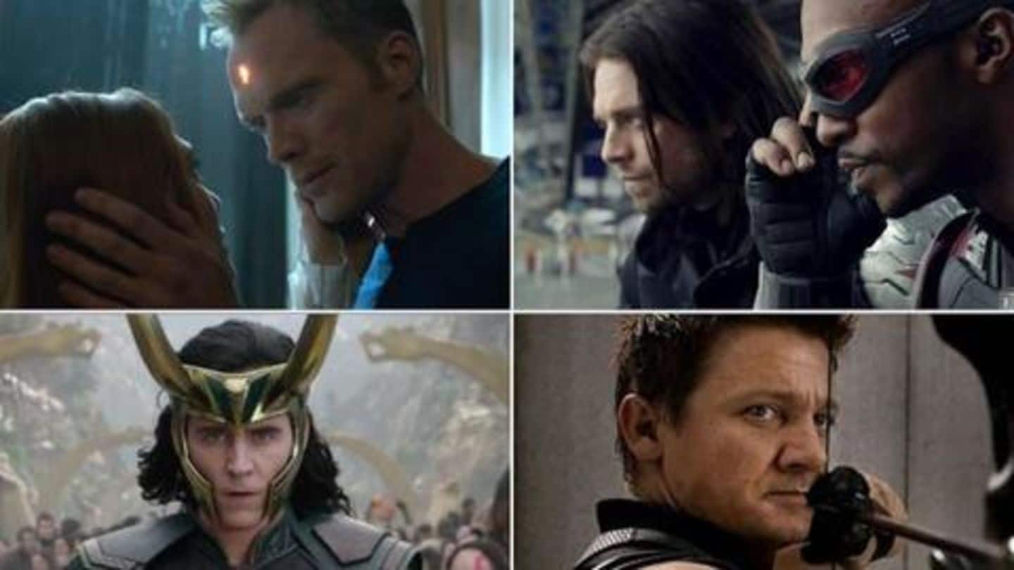 TV shows: Loki, Falcon, Winter soldier, Scarlet Witch, Vision, Hawkeye TV shows: Loki, Falcon, Winter soldier, Scarlet Witch, Vision, Hawkeye