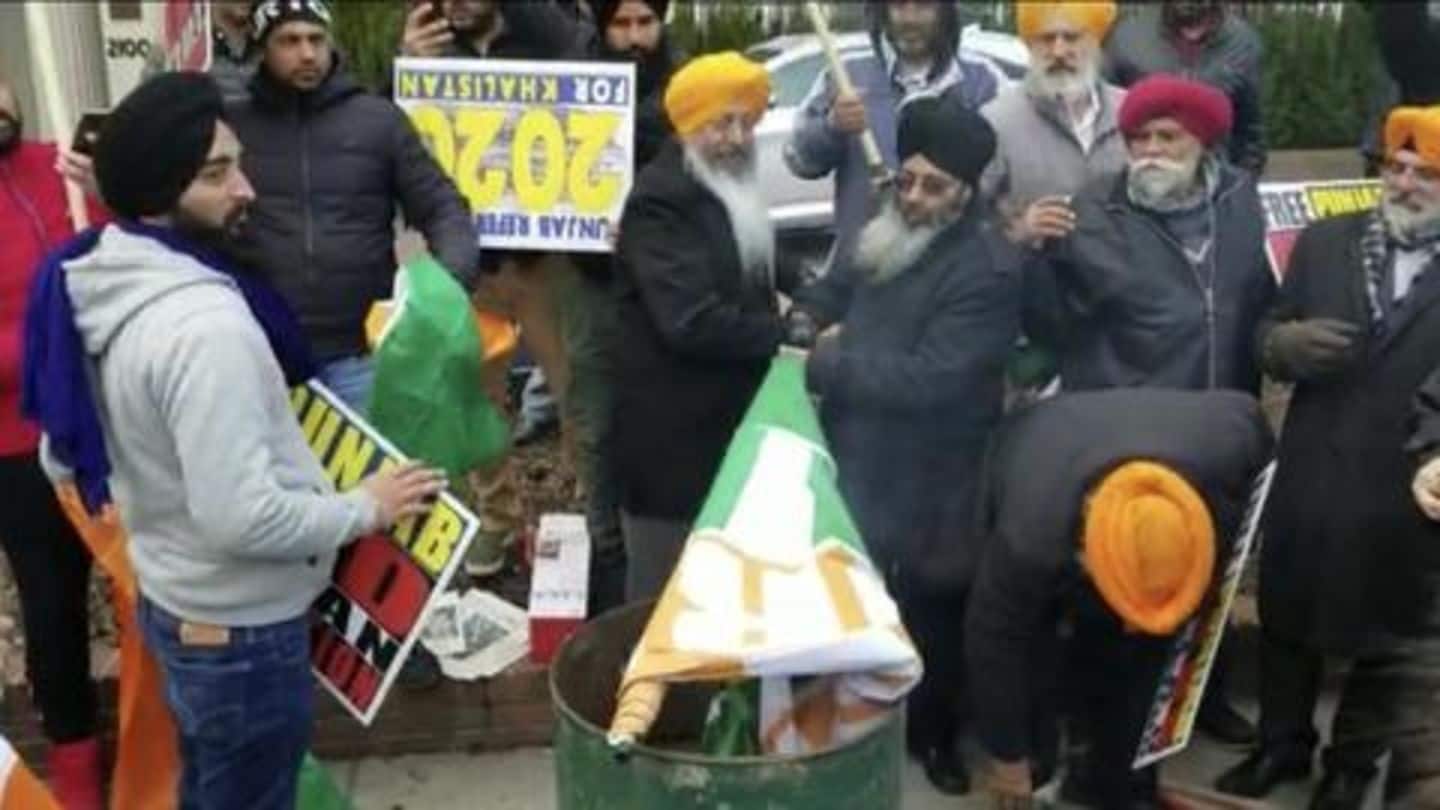 Raising 'Khalistan Zindabad' slogans, Sikh separatists hold protest in US