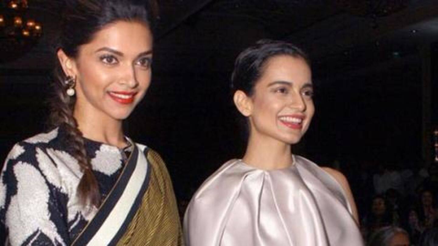 Kangana was representing a vodka brand, Deepika a cosmetics Kangana was representing a vodka brand, Deepika a cosmetics