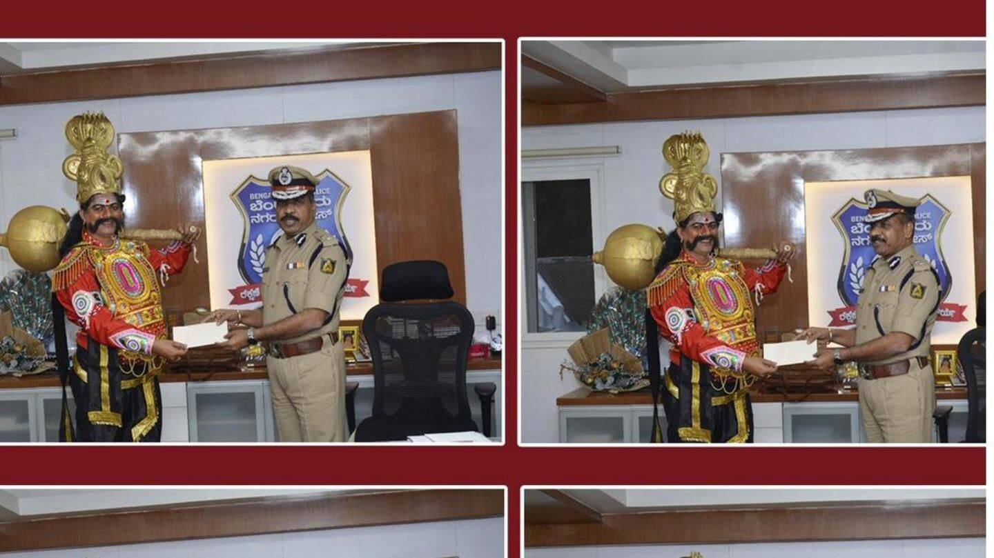 Remember Bengaluru's Yamraj? He was felicitated for his wonderful act Remember Bengaluru's Yamraj? He was felicitated for his wonderful act