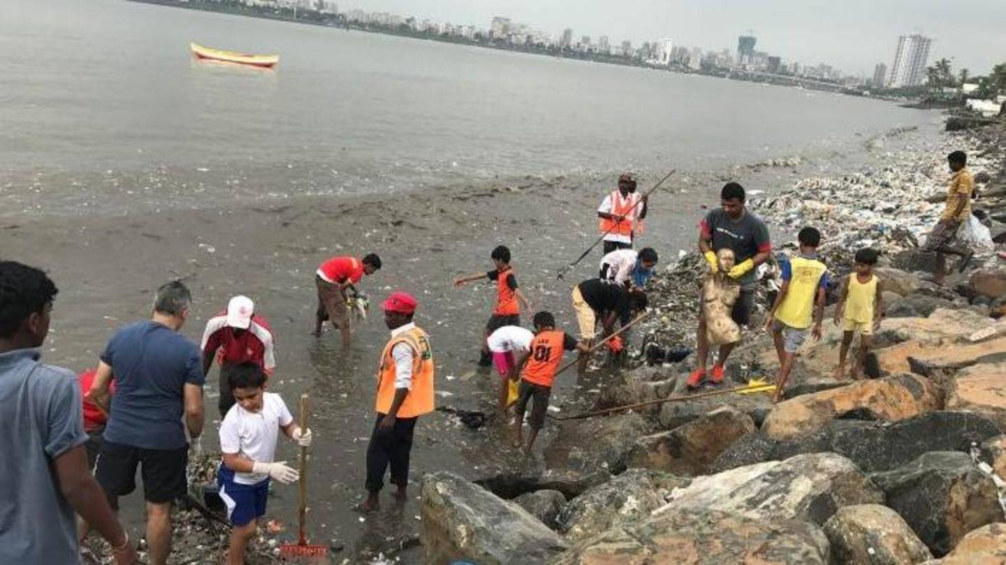 Mumbai couple collects 650 tonnes of garbage from Mahim Beach