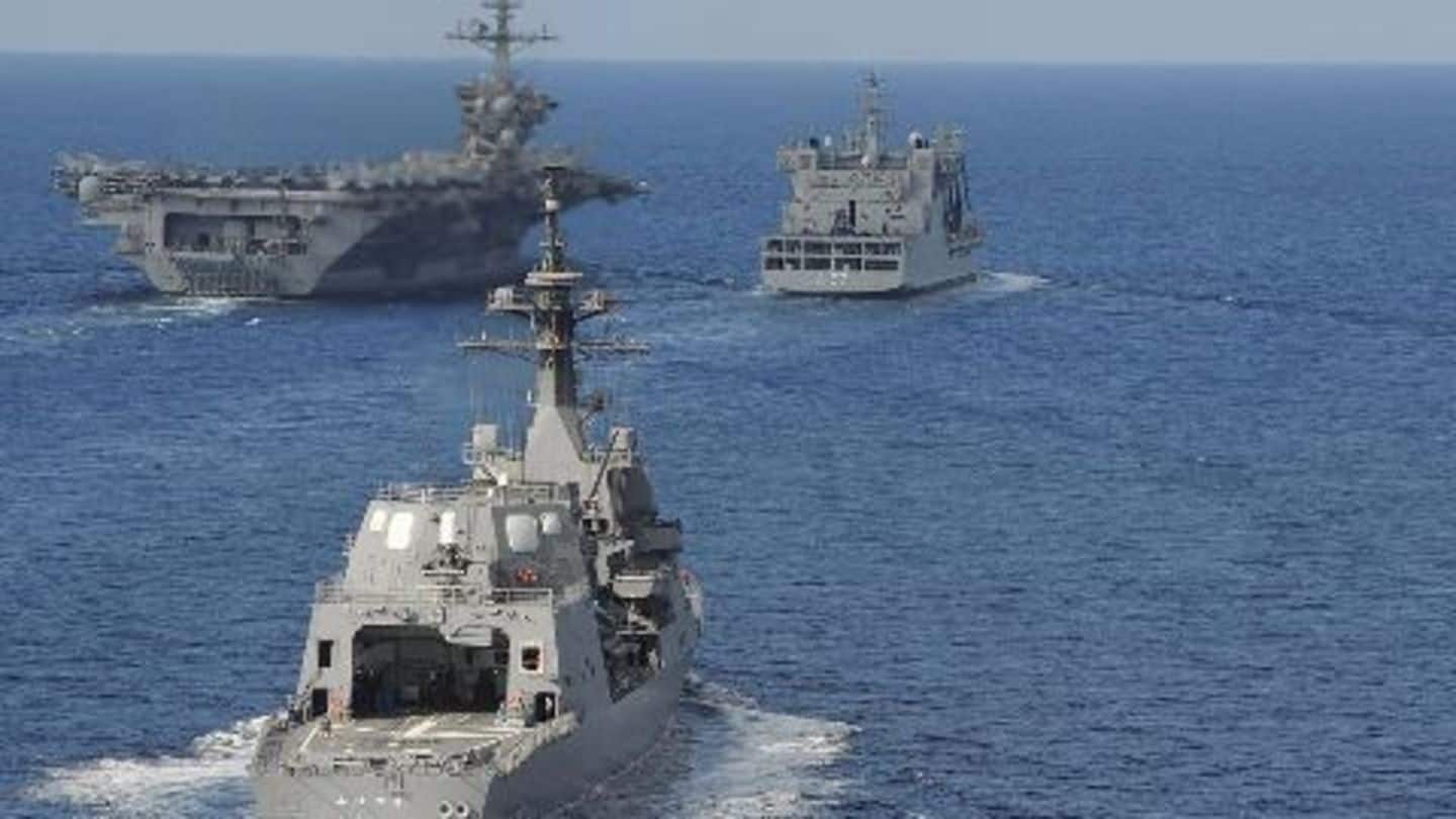 Chinese spy ship shadows US, Japanese, Indian naval drill