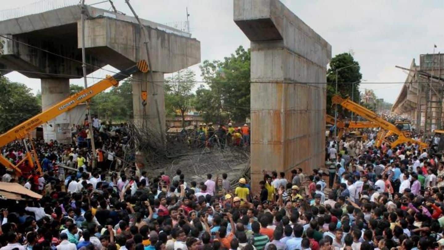 Bhubaneswar: One killed, another injured as under construction flyover collapses