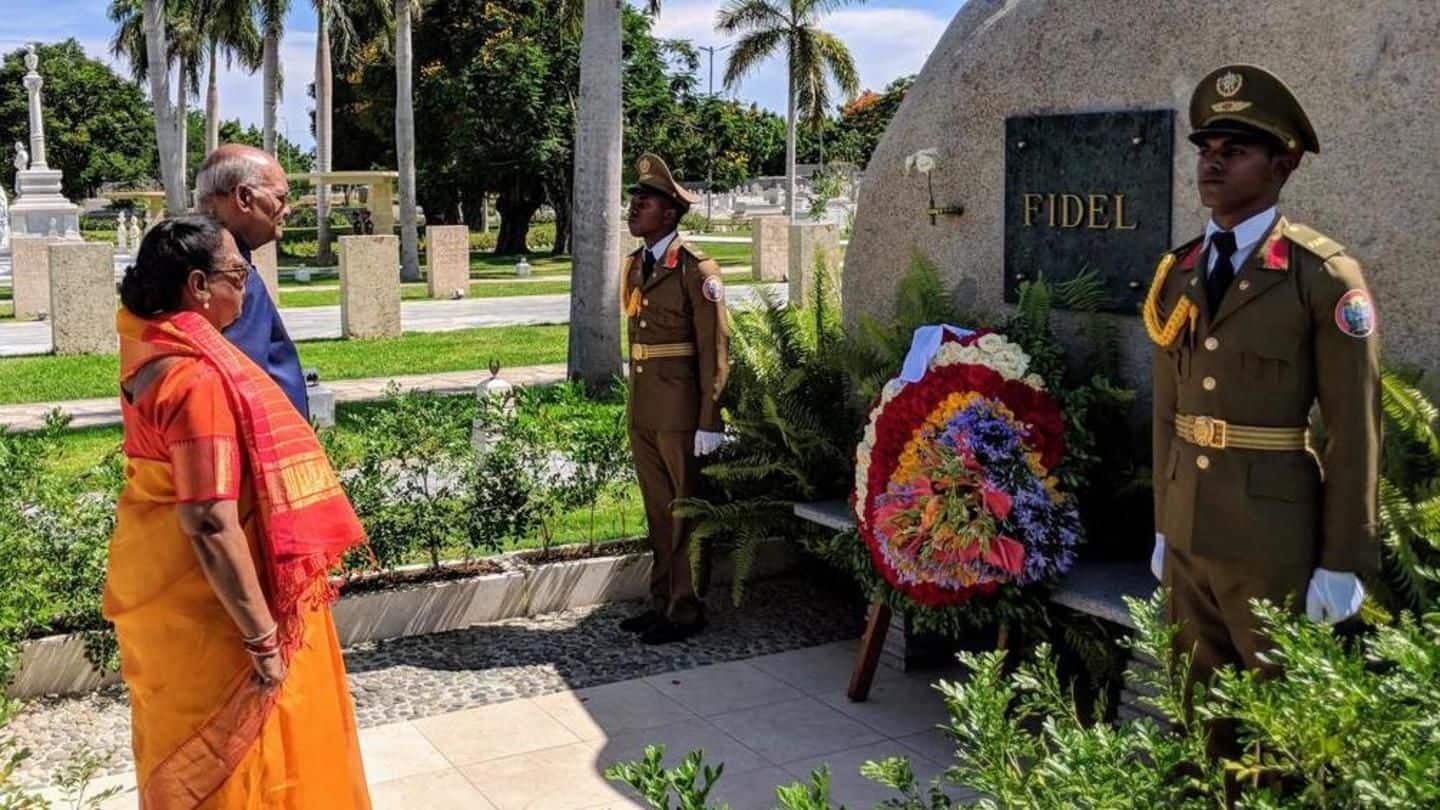 Cuba: President Kovind pays homage to revolutionary leader Fidel Castro