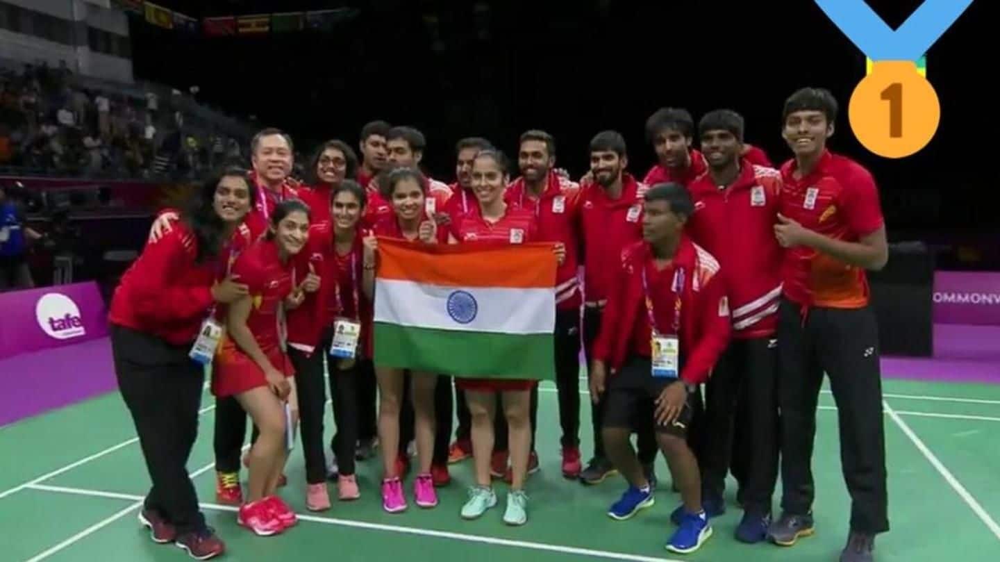 India claim maiden badminton mixed team gold at CWG