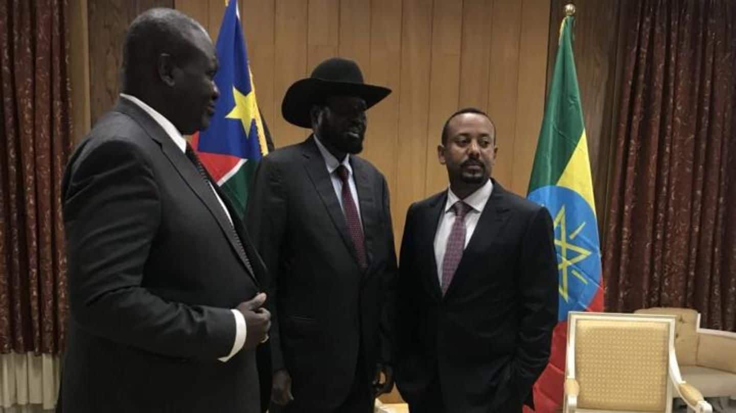South Sudan's warring leaders meet for first time since 2016