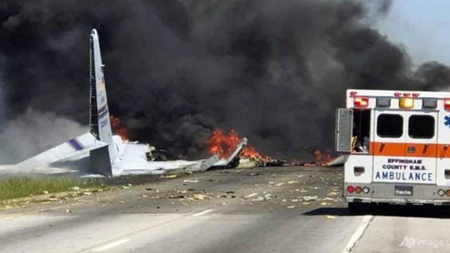 Nine dead after US military plane crashes near Savannah airport