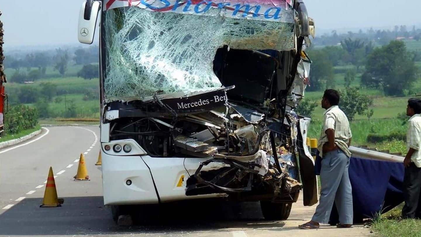 UP: Bus hits divider; 17 people killed, 20 injured