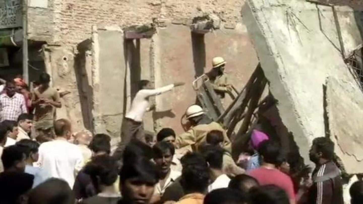 Building collapses in North West Delhi; four children, woman killed