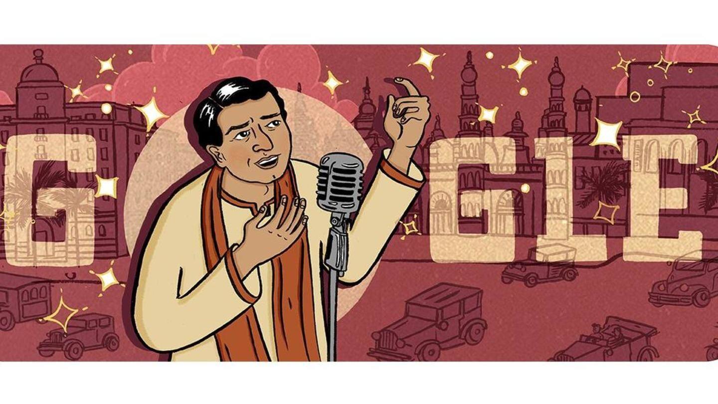 Google celebrates 114 birth-anniversary of KL Saigal with a doodle
