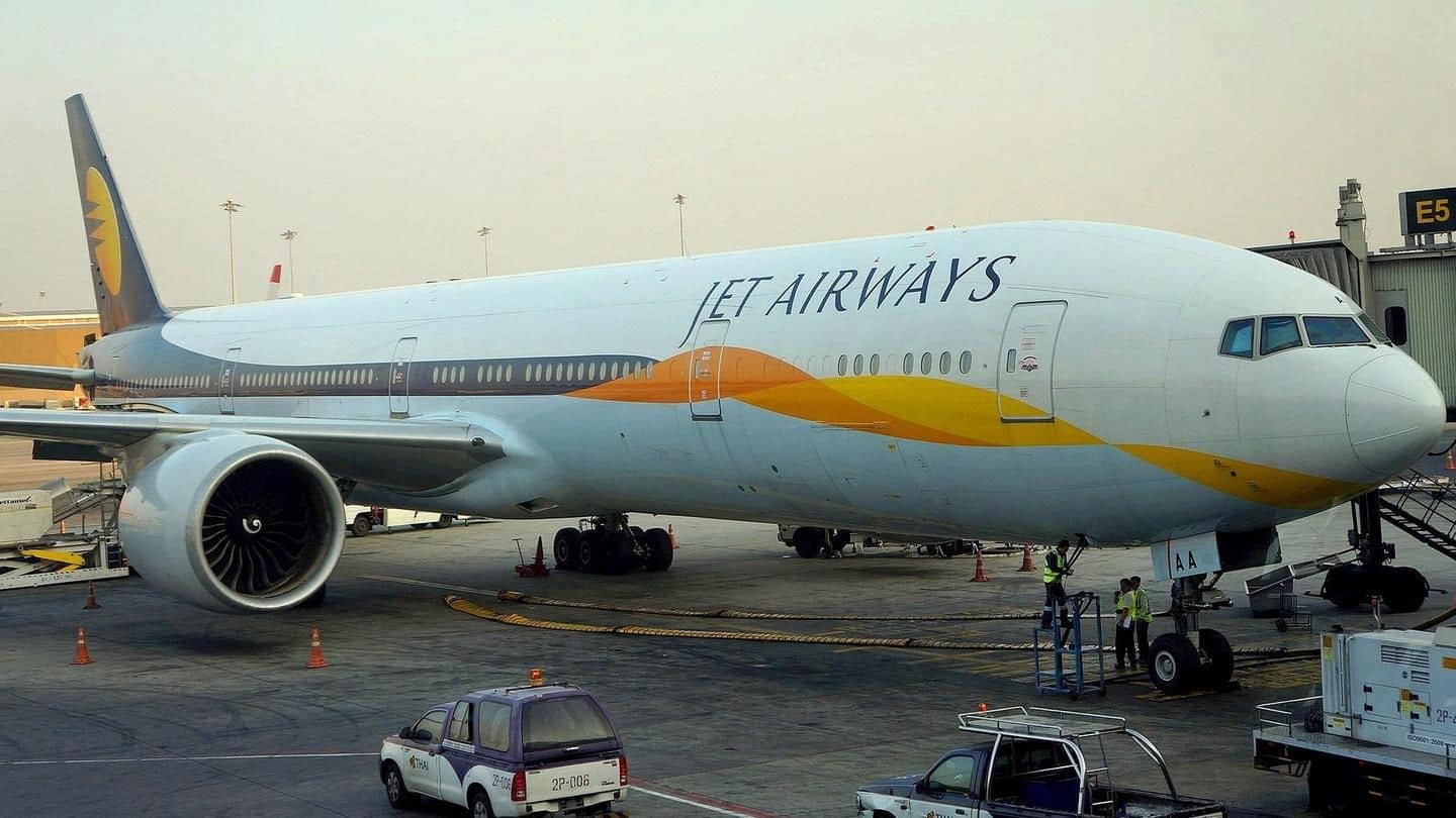 Jet Airways plane hits catering van at Delhi airport