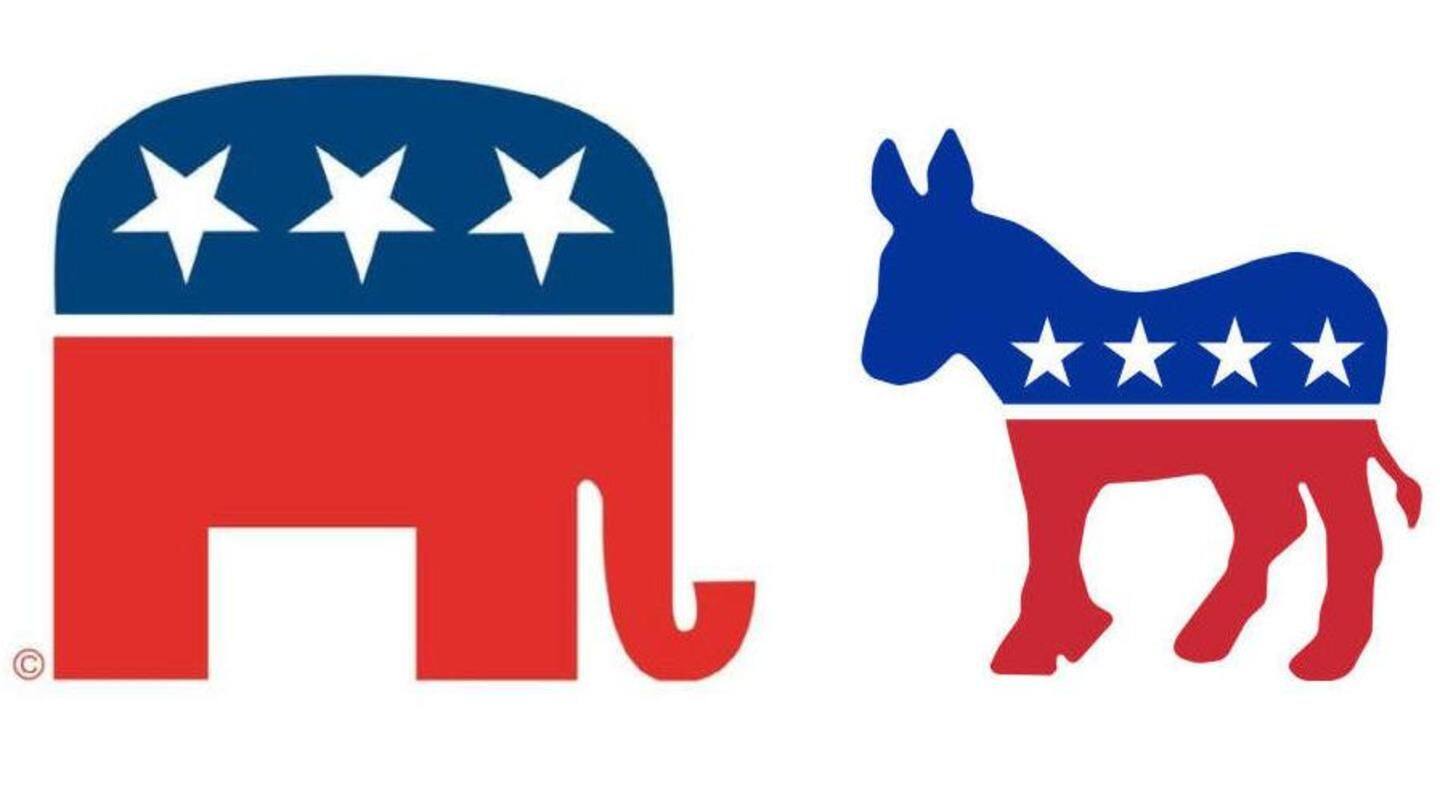 Elephant is party symbol of Republican, Democrats have donkey Elephant is party symbol of Republican, Democrats have donkey