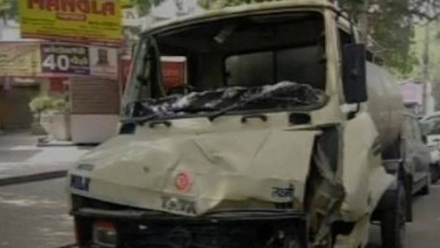 Delhi: One killed, 17 students injured in school van-tanker collision