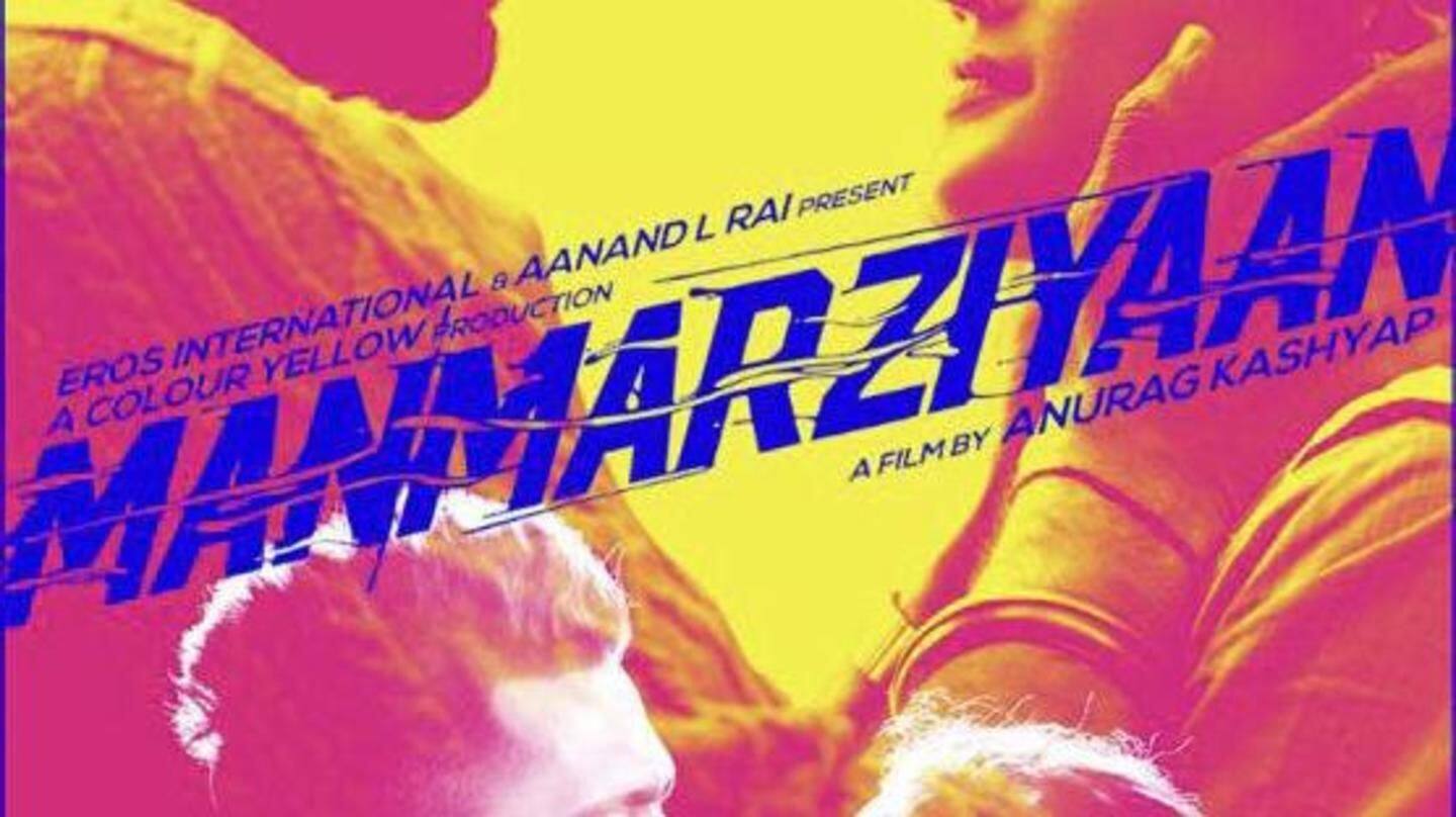 Anurag Kashyap's 'Manmarziyaan' will also be screened at the festival Anurag Kashyap's 'Manmarziyaan' will also be screened at the festival