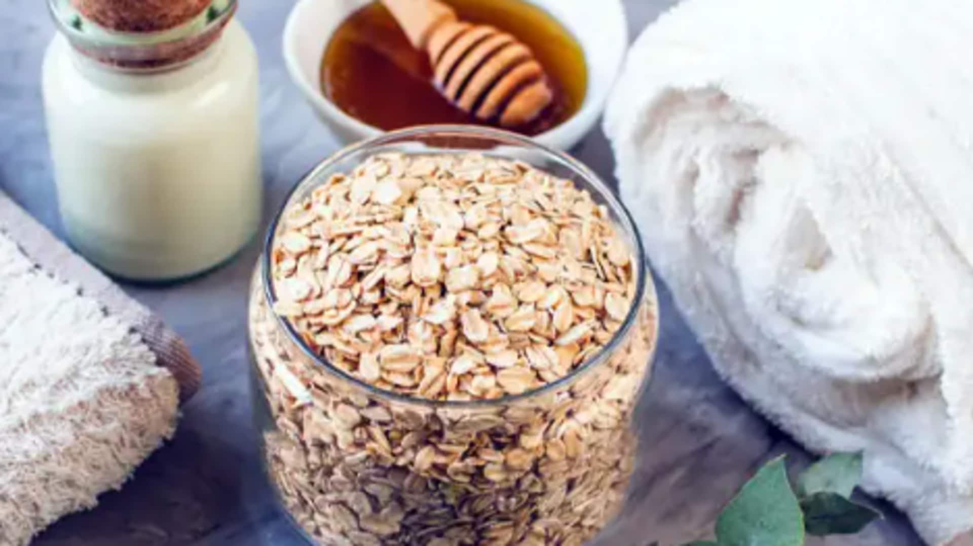 Soothe itchy skin with oatmeal baths