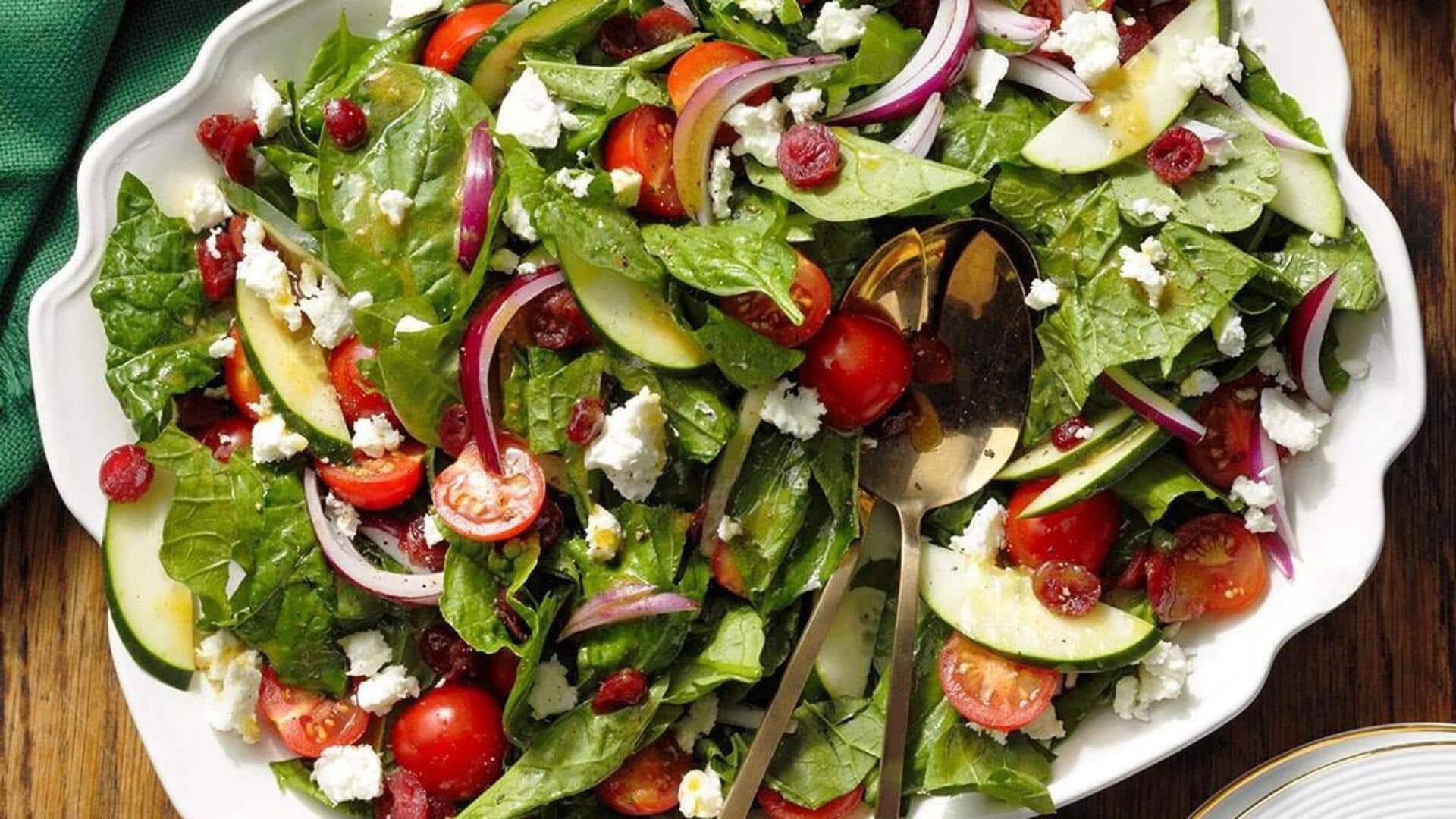Turnip greens salad with tomato dressing: A must-try
