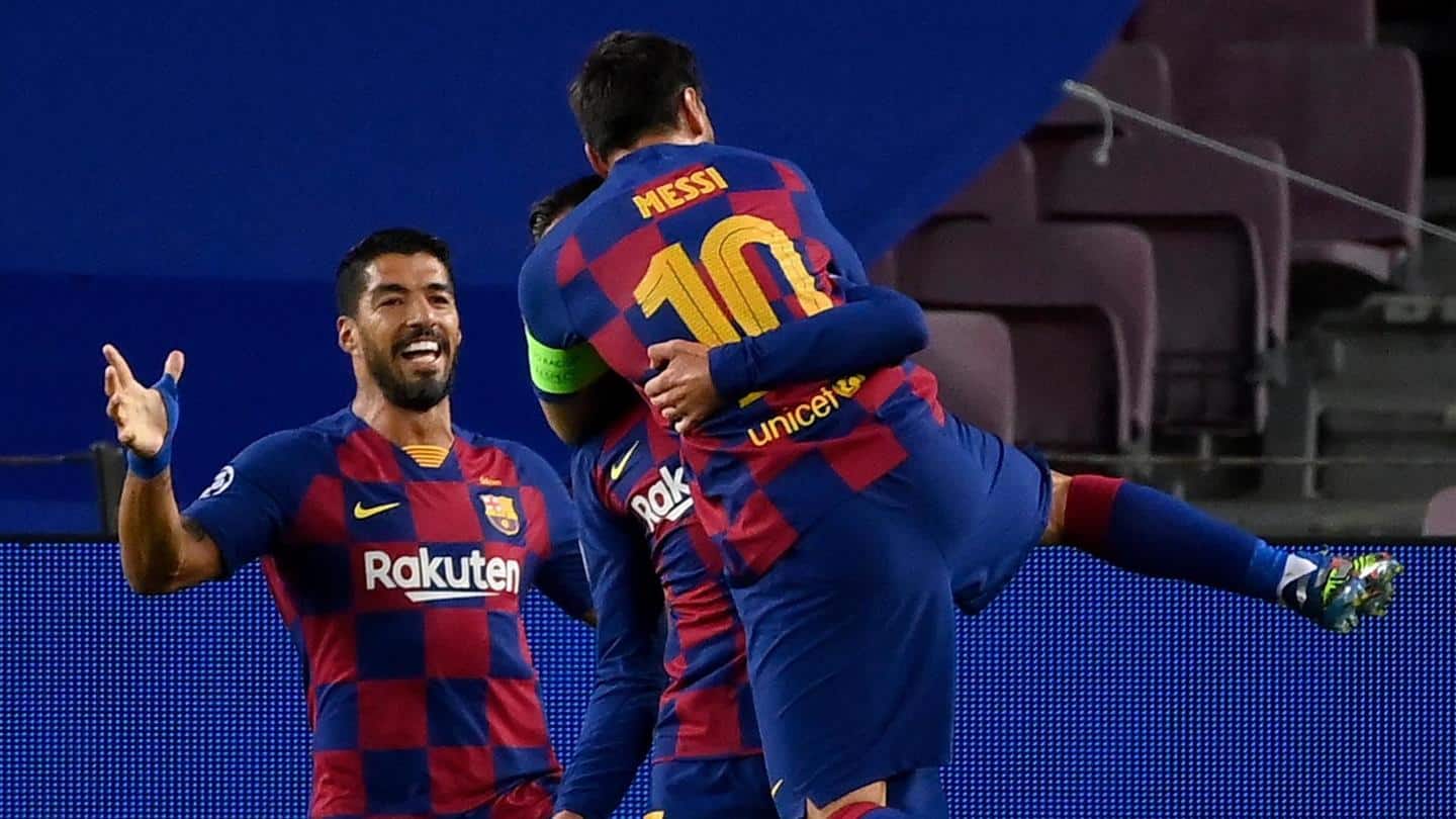 Barcelona knock Napoli out of Champions League: Records broken