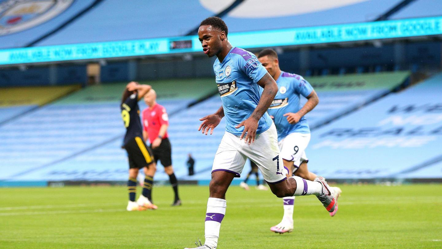 Sterling scores his first goal in 2020 Sterling scores his first goal in 2020