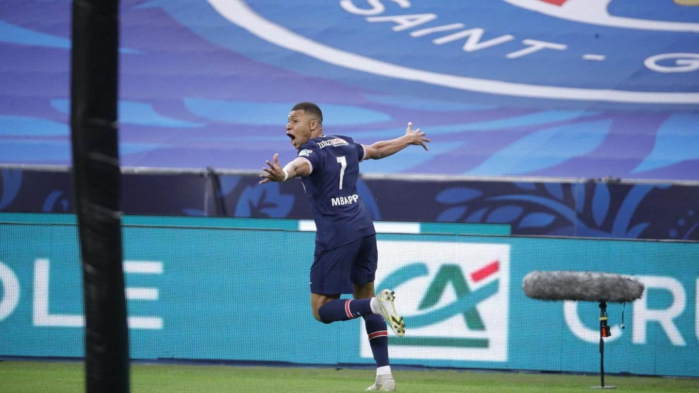 Icardi and Mbappe hand PSG the trophy Icardi and Mbappe hand PSG the trophy