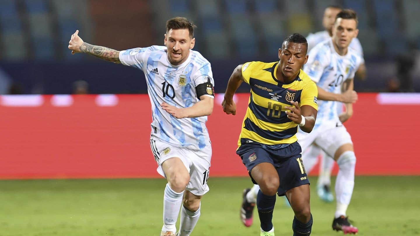 Copa America, Argentina beat Ecuador to reach semis: Records broken