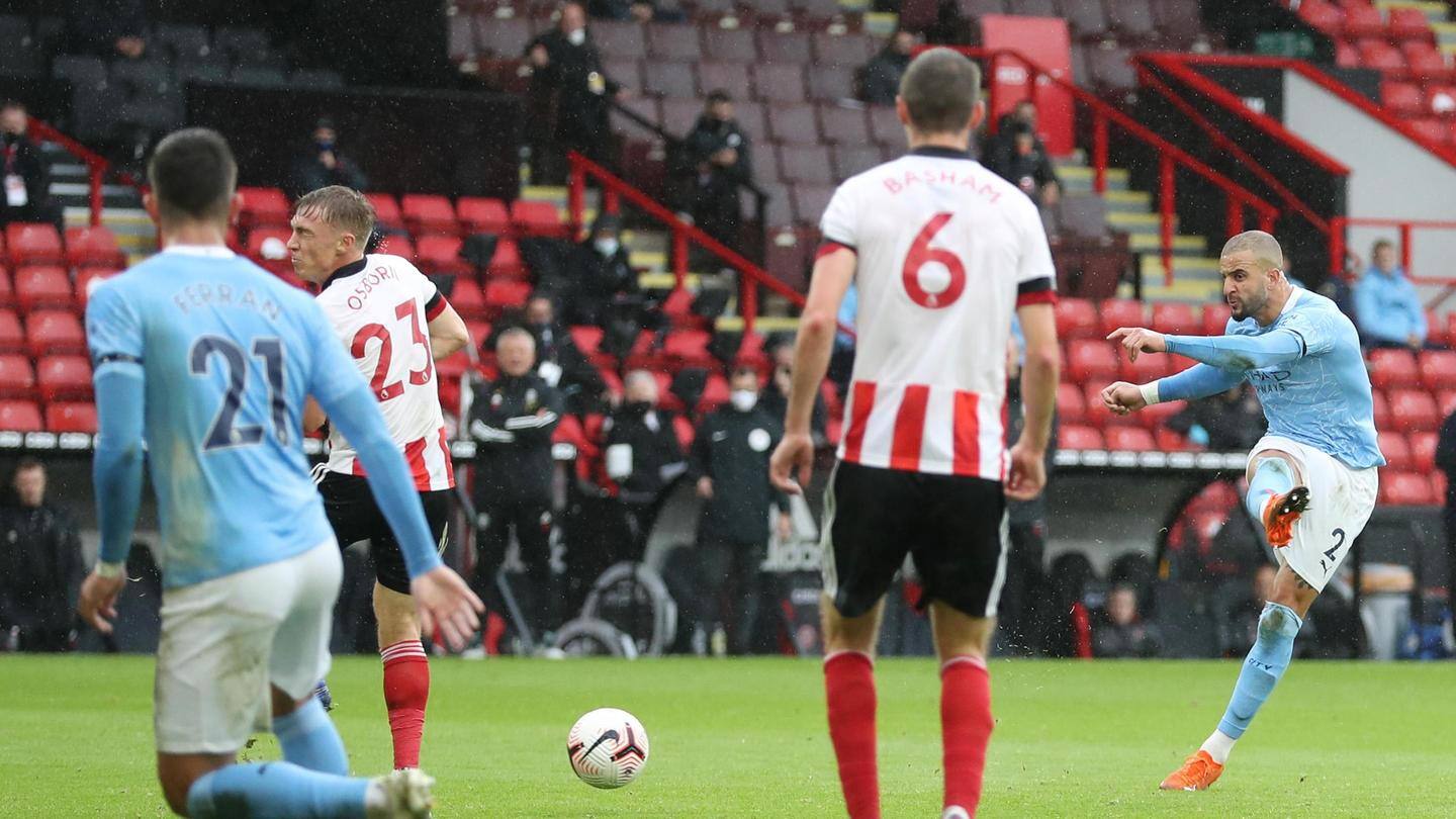 Man City win fourth successive league game against Sheffield United Man City win fourth successive league game against Sheffield United
