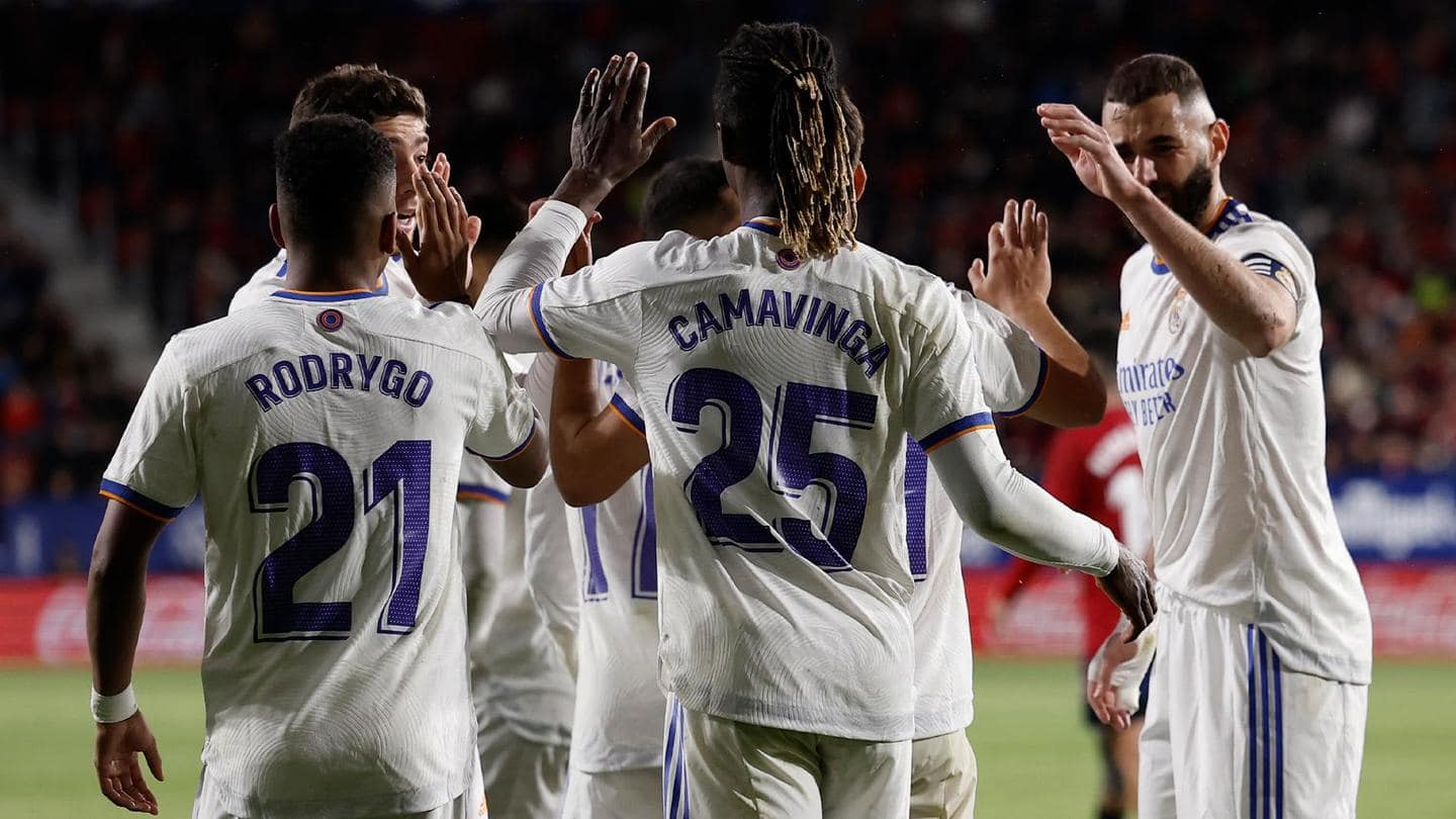 Leaders Real Madrid beat Osasuna in La Liga: Records broken