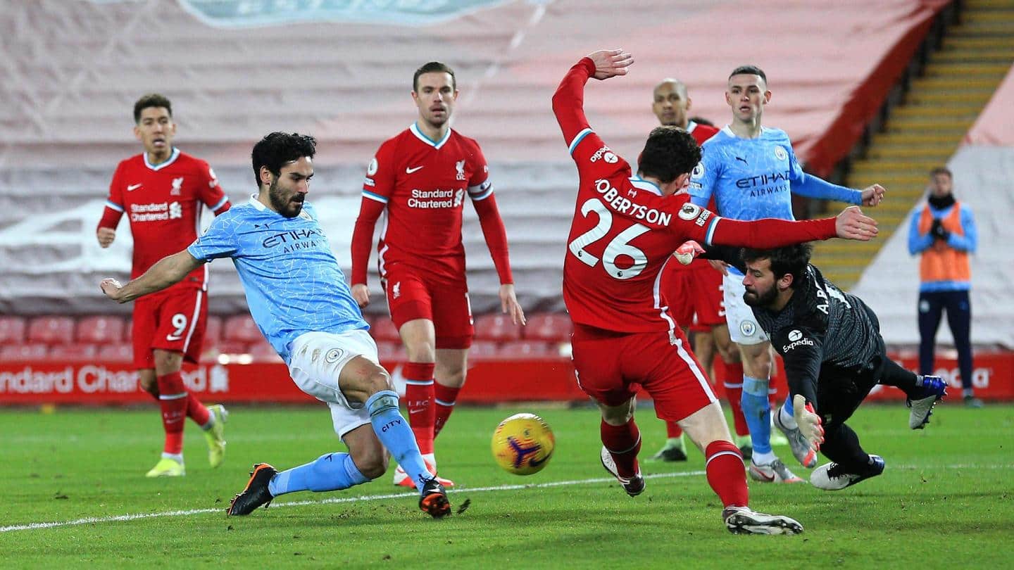 Four-star Manchester City beat Liverpool at Anfield: Records broken
