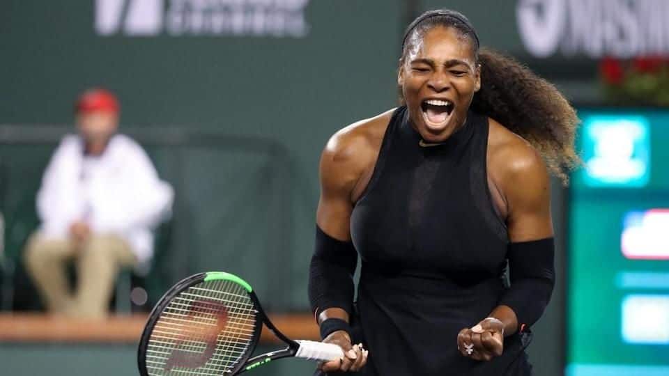 Serena wins her first game in comeback after giving birth