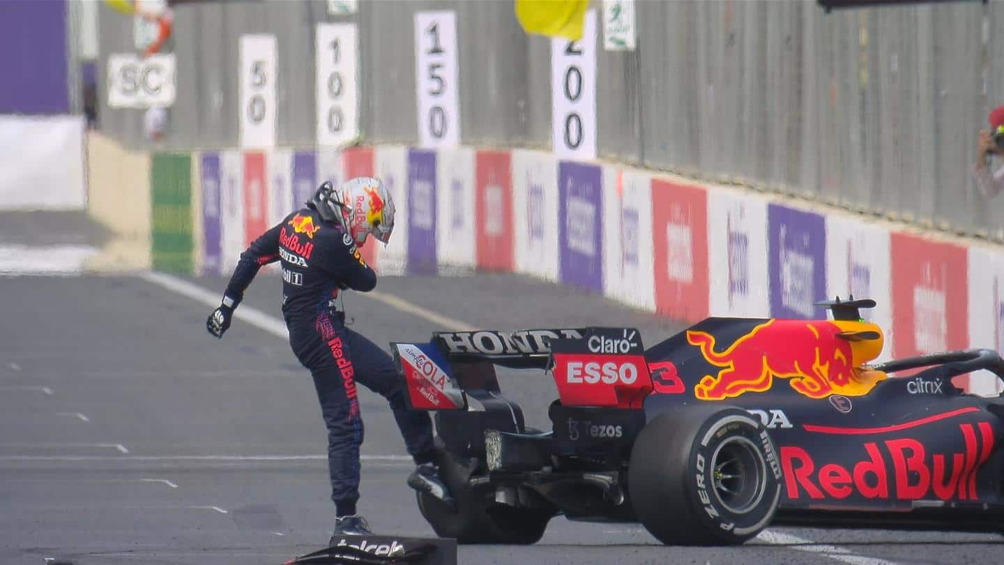 Verstappen crashes as Perez wins the Azerbaijan Grand Prix 2021