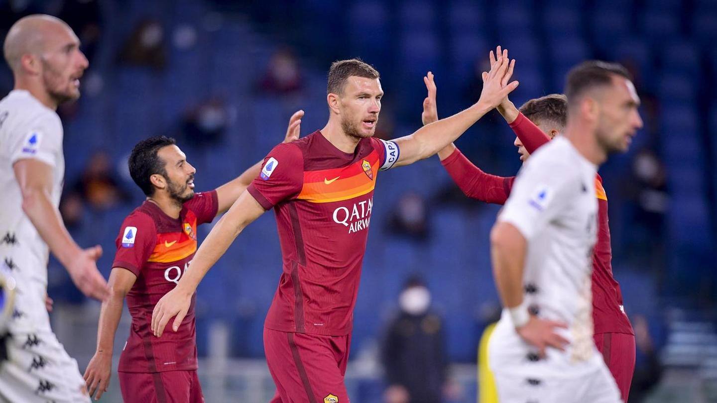 Edin Dzeko is joint-third highest goal-scorer for Roma Edin Dzeko is joint-third highest goal-scorer for Roma
