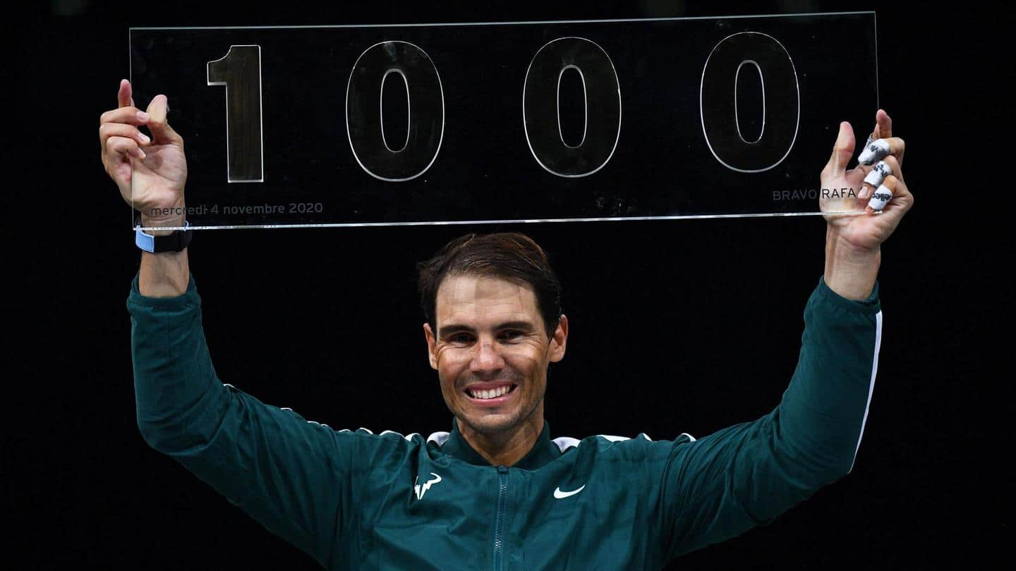 Paris Masters: Rafael Nadal wins 1,000th ATP Tour match