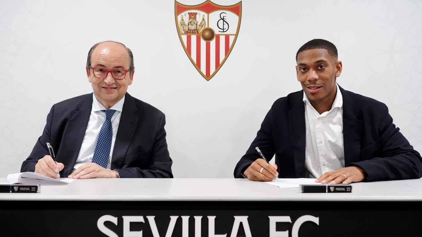 Manchester United's Anthony Martial joins Sevilla on loan