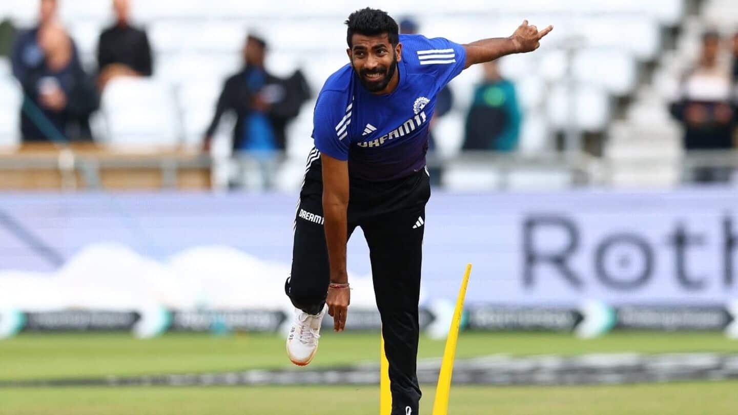 Jasprit Bumrah bowls with intensity in India's optional training session Jasprit Bumrah bowls with intensity in India's optional training session