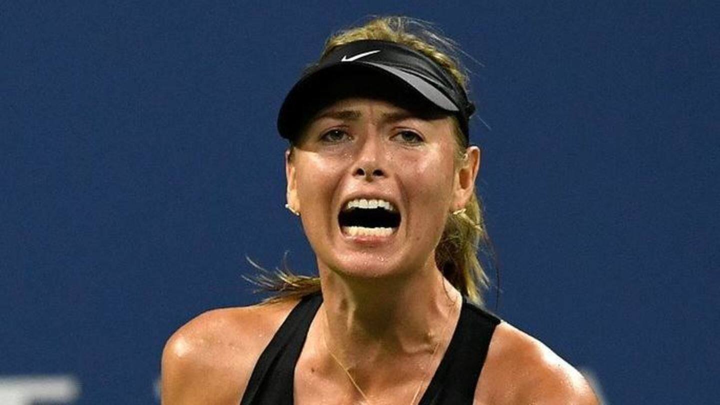 Sharapova sets up battle against Ostapenko Sharapova sets up battle against Ostapenko