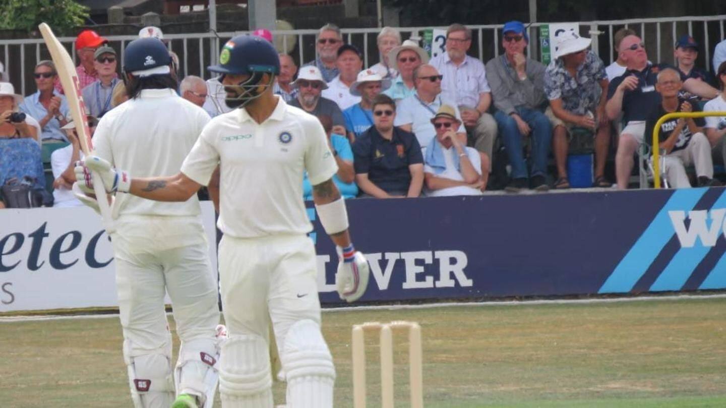 England's Barmy Army felicitates Kohli with an award