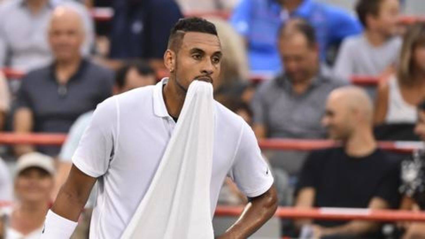 WATCH: Nick Kyrgios blasts referee, smashes racquets in Cincy loss