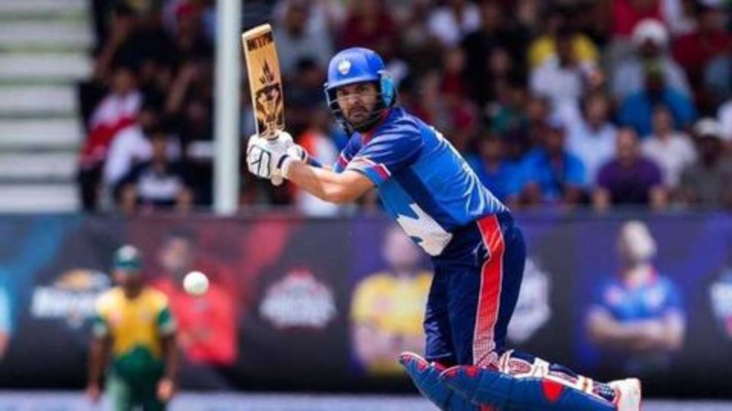 Global T20 Canada: Yuvraj Singh hits a brisk knock