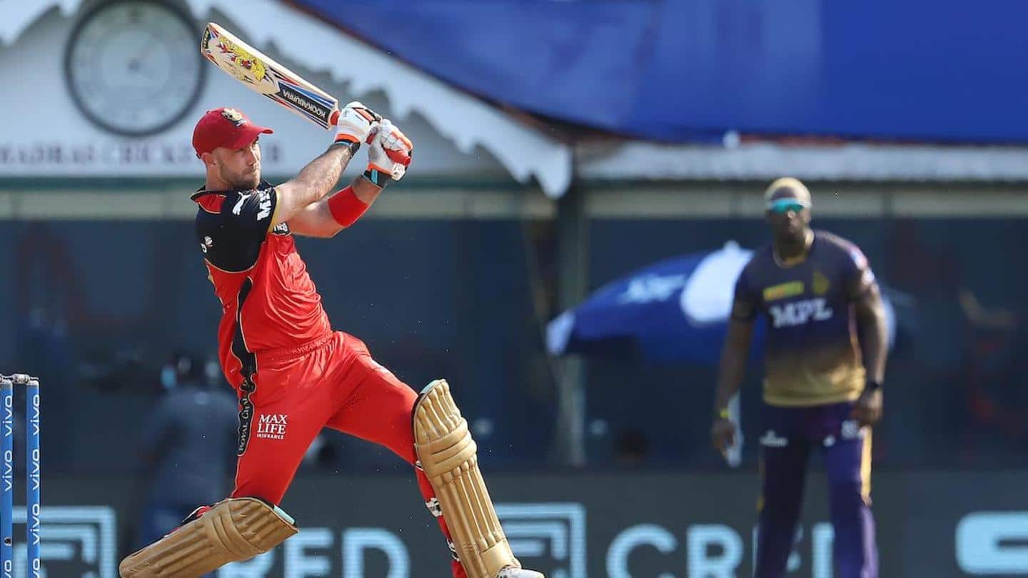 IPL 2021: Maxwell, ABD help RCB post 204/4 vs KKR