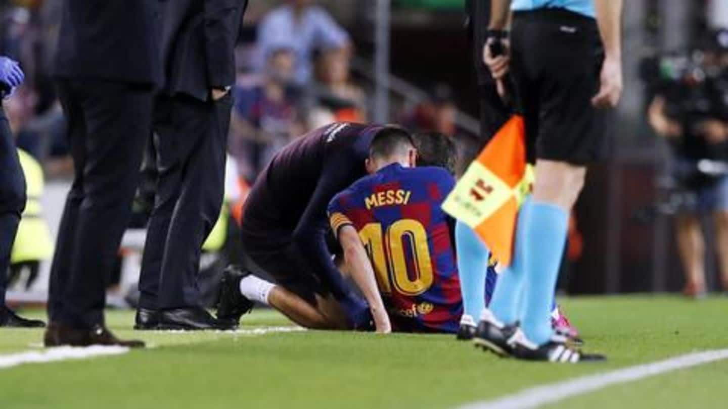 La Liga: Messi suffers thigh problem in Barca's 2-1 victory