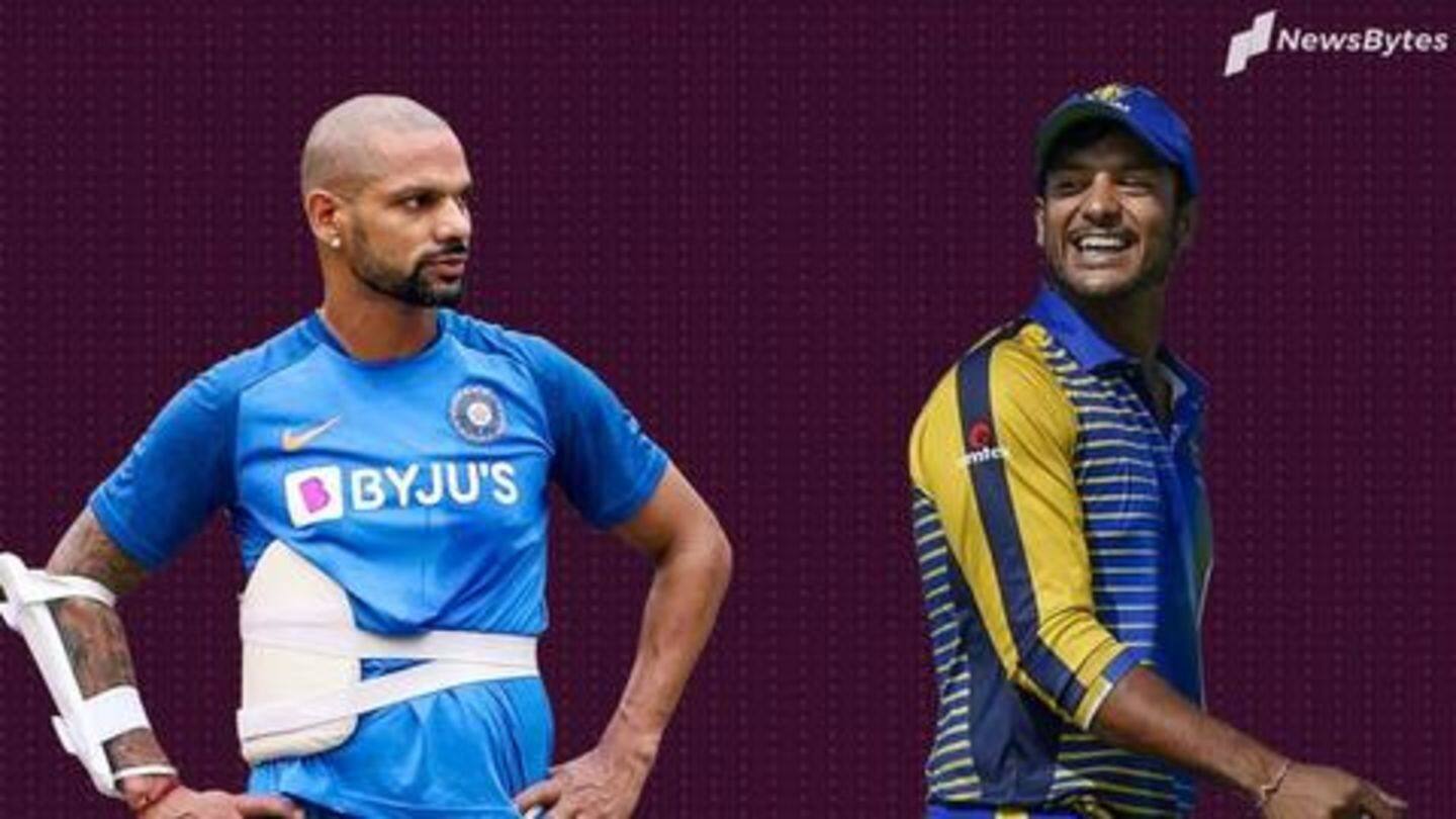 India-West Indies ODIs: Mayank Agarwal replaces injured Shikhar Dhawan